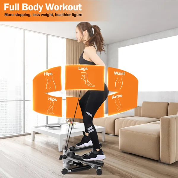 Mini Hydraulic Stepper Machine with Resistance Bands