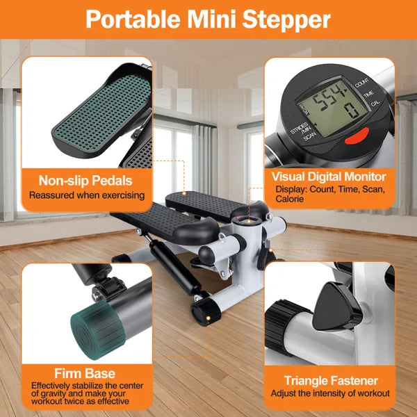 Mini Hydraulic Stepper Machine with Resistance Bands
