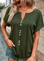 Women’s V-Neck Button Summer Top