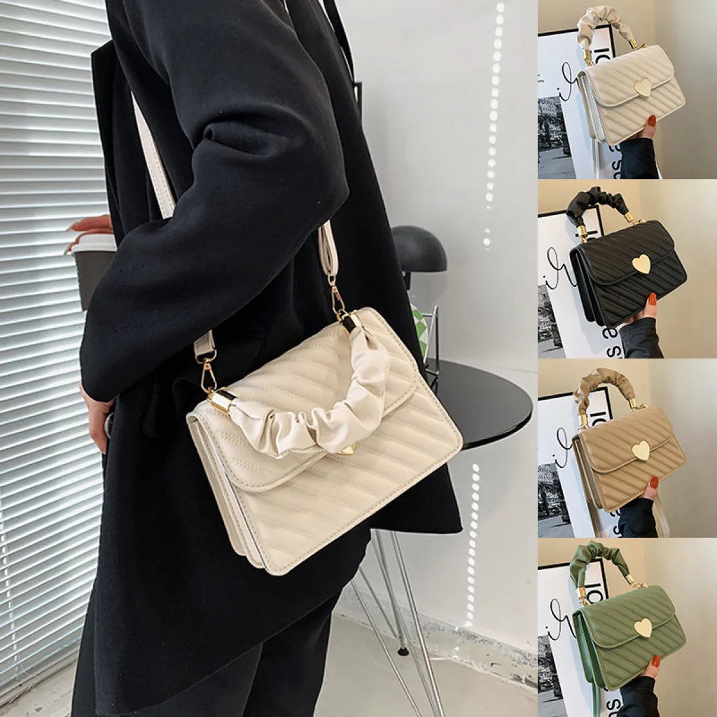 Love Metal Chain Shoulder Handbag for Women