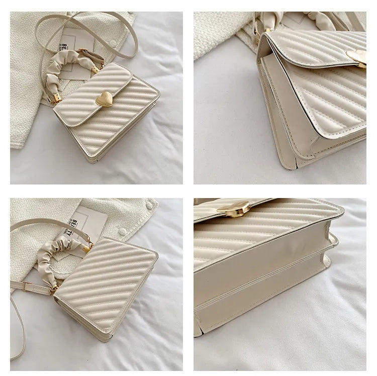 Love Metal Chain Shoulder Handbag for Women