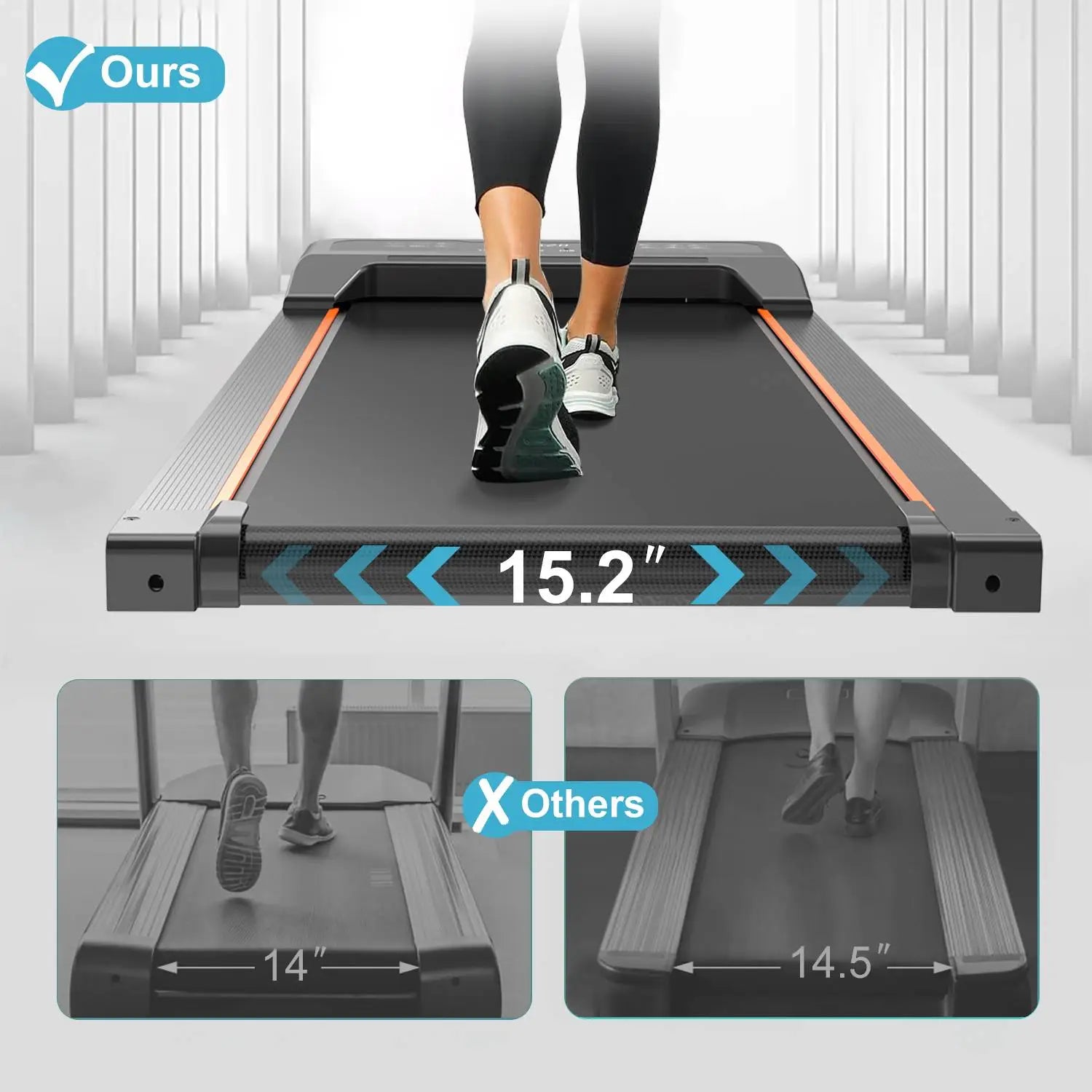 Portable Walking Pad Under Desk Treadmill with LED Display