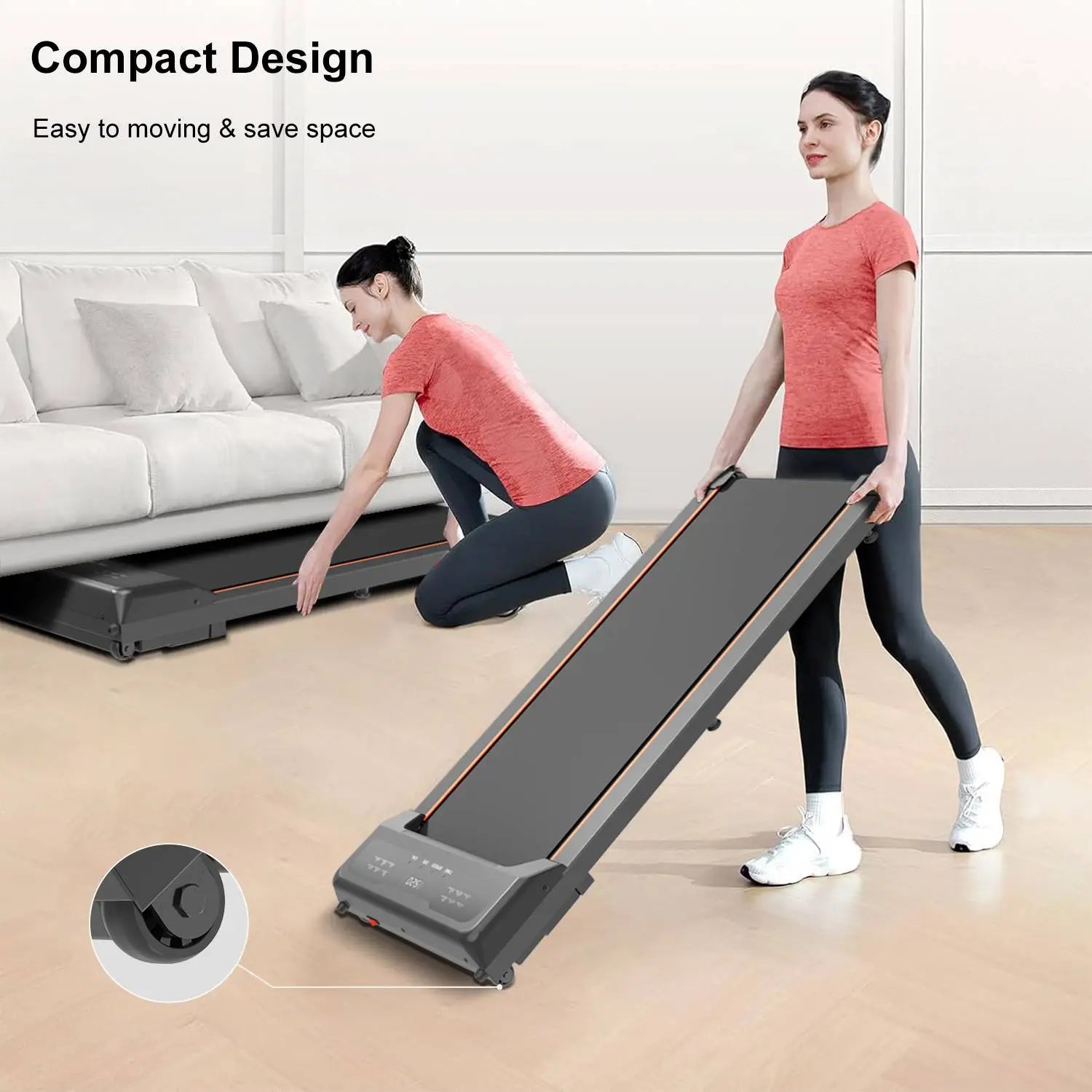 Portable Walking Pad Under Desk Treadmill with LED Display