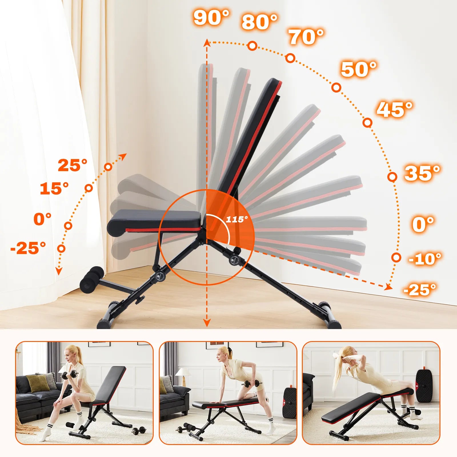 Adjustable Home Gym Fitness Bench