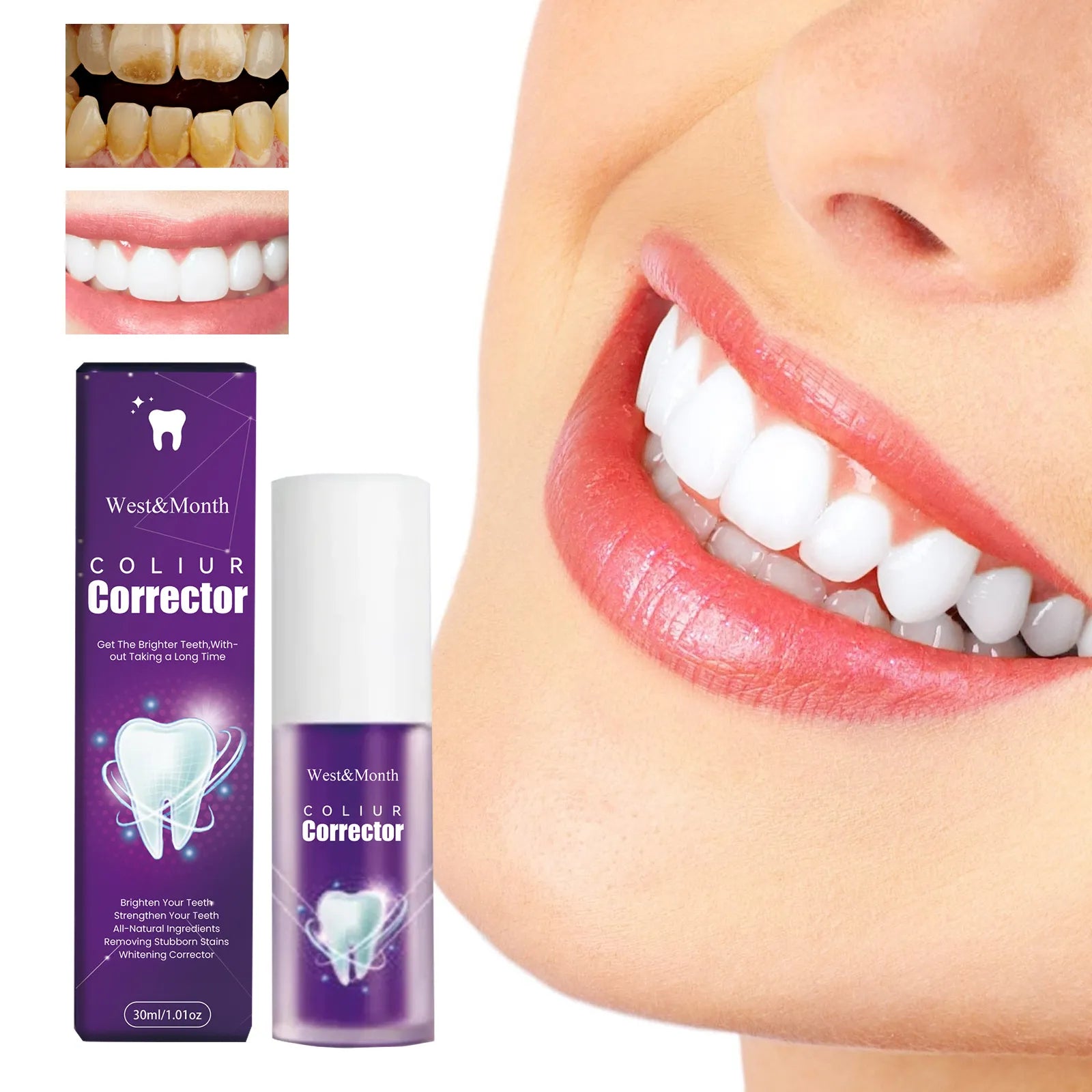 West&Month Purple Whitening Toothpaste