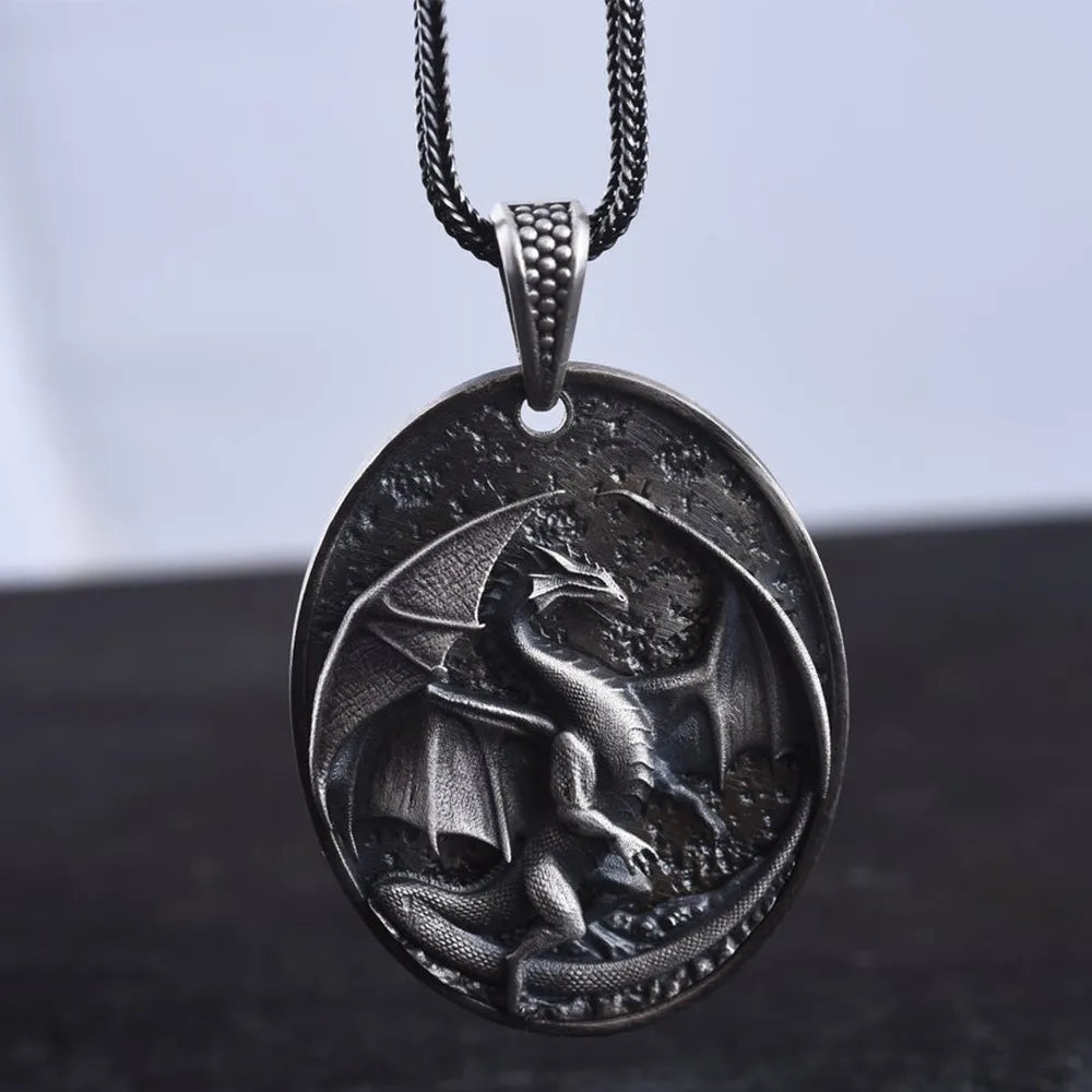 Men’s Dragon Hip Hop Pendant Necklace
