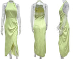 Women’s V-Neck Stripe Beach Shirt Dress